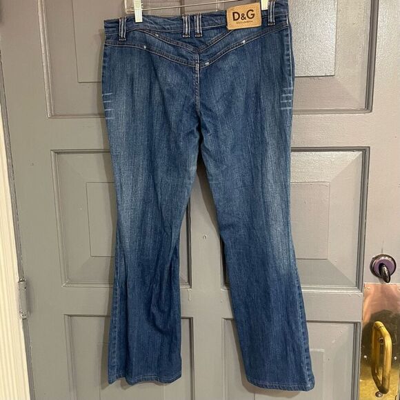 D&G Dolce & Gabbana Lite Distresses Straight Leg Pockets Front No Back Preloved - Picture 2 of 10